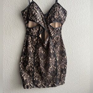 Privy Illusion Laced Cutout Dress